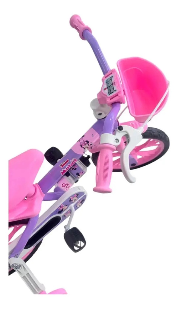 Bicicleta Infantil Reforzada Nathor R12 Rueditas Minnie Rosa Rosa R12