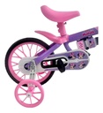 Bicicleta Infantil Reforzada Nathor R12 Rueditas Minnie Rosa Rosa R12