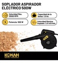 Sopladora Eléctrica Konan Kse500 500w Velocidad Variable Negro