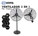 Ventilador Industrial 30'' Vitta 2 En 1 Pie/ Pared 200w 3 76.2 Cm Negro Plástico 3
