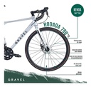 Bicicleta De Gravel R700c Fiat 500 Aluminio Rodado 28.5 Gris Gris R28.5