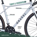 Bicicleta De Gravel R700c Fiat 500 Aluminio Rodado 28.5 Gris Gris R28.5