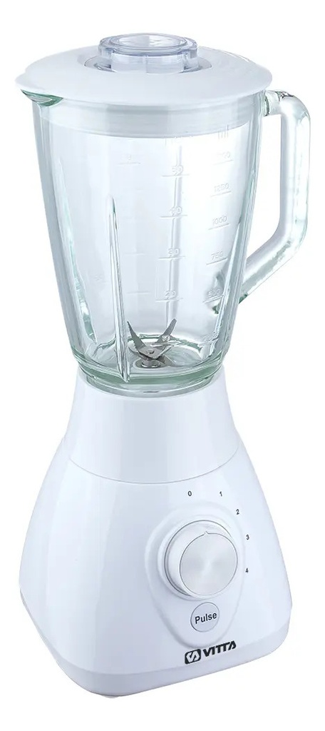 Licuadora Vertical Vitta 4 Velocidades Jarra Vidrio Blanco Blanco