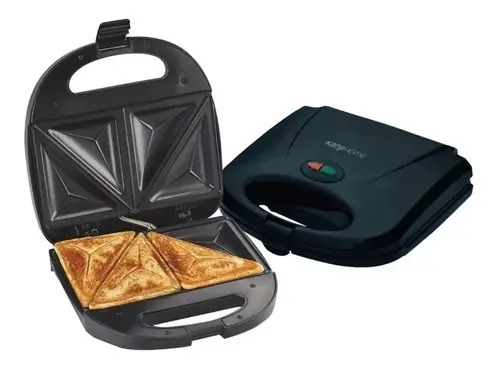 Sandwichera Electrica Kanjihome Kjh-sm700sb01 Negra 700wcts Color Negro