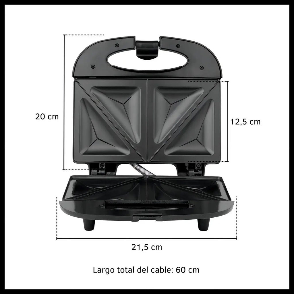 Sandwichera Electrica Kanjihome Kjh-sm700sw Blanca 700w Cts