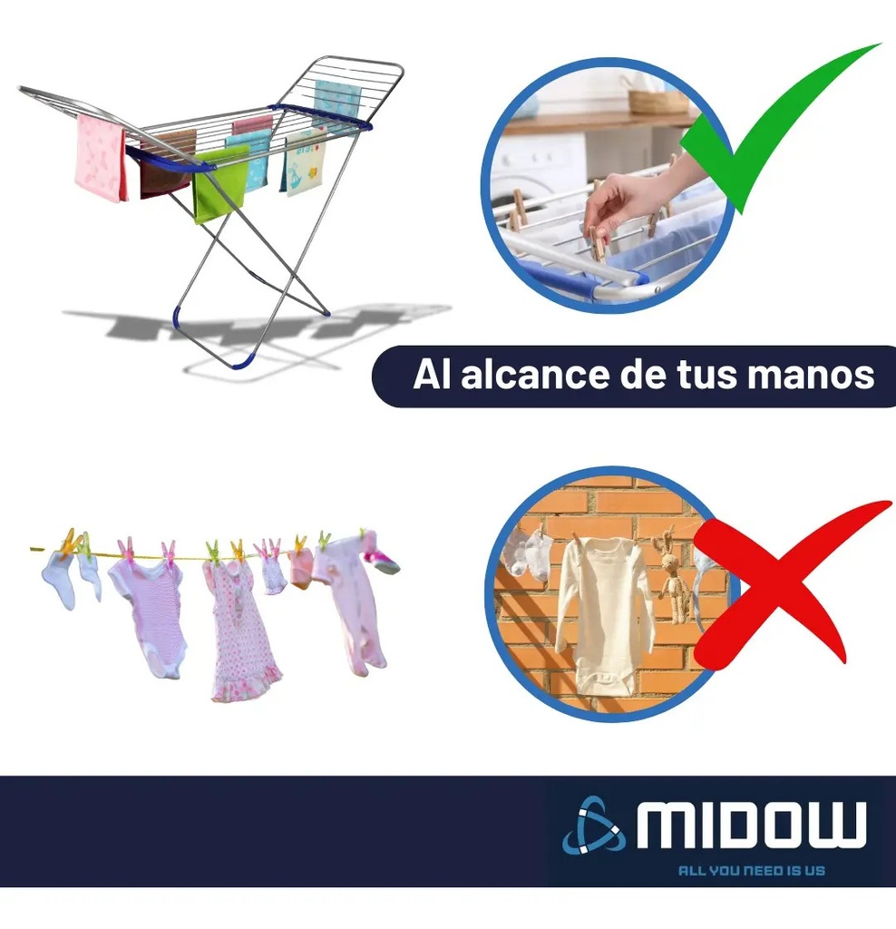 Tender Horizontal De Aluminio Aletas Plegables 173cm Midow Plateado