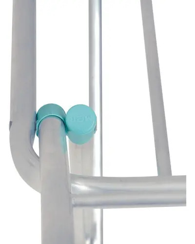 Tender De Piso Para Ropa Mor 006046 De Aluminio Con Alas Plateado