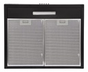 Extractor Purificador Kanji De Cocina 3v Luz Led 120w Filtro Negro