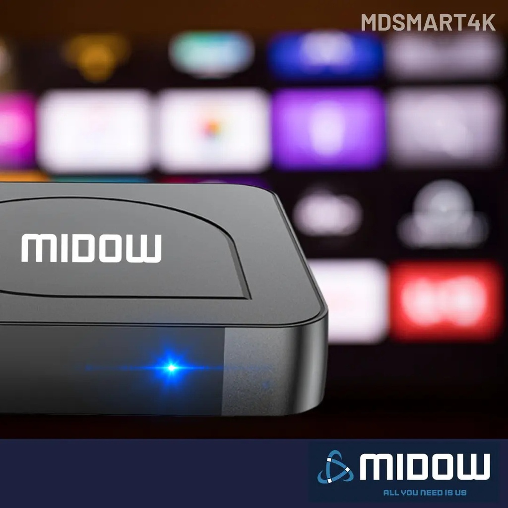 Tv Box Smart 4k Android Midow Wifi Ethernet Convertidor Negro Estándar