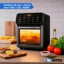 Freidora De Aire Vitta Sin Aceite 11,8 Litros 1600 Watts - Gris