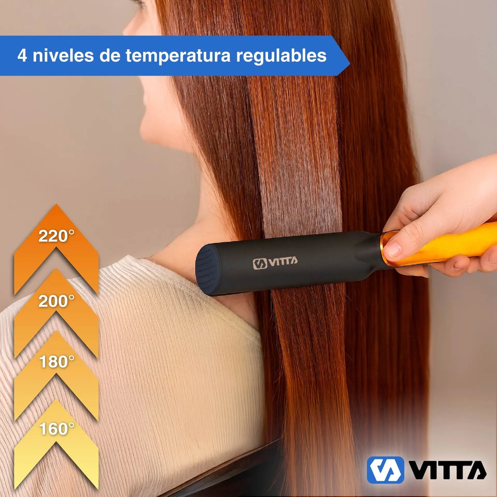 Planchita De Pelo Vitta Beauty Ceramica Dorada Vit-hb5002 Dorado