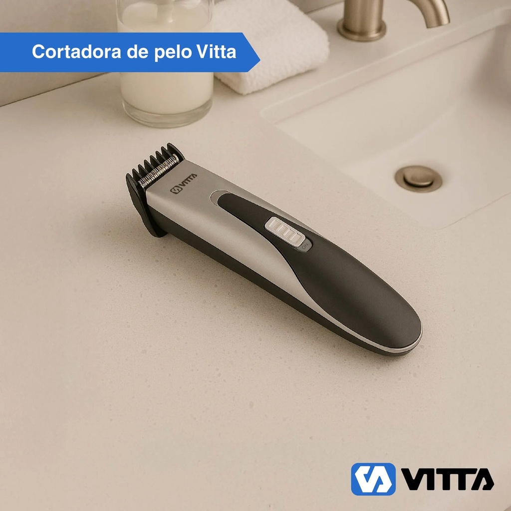 Corta Pelo Barba Usb Vitta Cuchilla Acero Al Carbon Cbcl602 Plateado