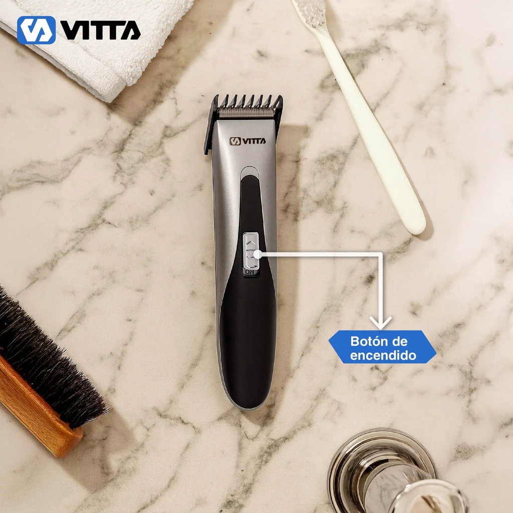 Corta Pelo Barba Usb Vitta Cuchilla Acero Al Carbon Cbcl602 Plateado