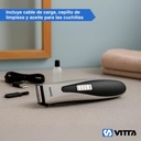 Corta Pelo Barba Usb Vitta Cuchilla Acero Al Carbon Cbcl602 Plateado