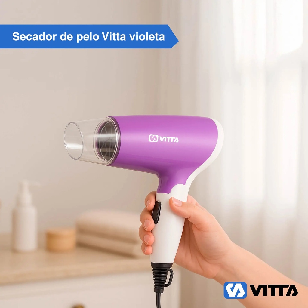 Secador De Pelo 1000w Vitta Beauty Vit-hd8300 Violeta Violeta