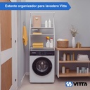 Mueble Organizador De Lavadero Vitta 3 Estantes Bastidor Blanco