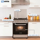 Cocina Eléctrica Vitta Acero Inoxi 60cm Grill Puerta C/visor Acero Inoxidable