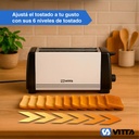 Tostadora 1400w Metal 4 Panes 6 Niveles - Vitta Plateado