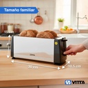 Tostadora 1400w Metal 4 Panes 6 Niveles - Vitta Plateado