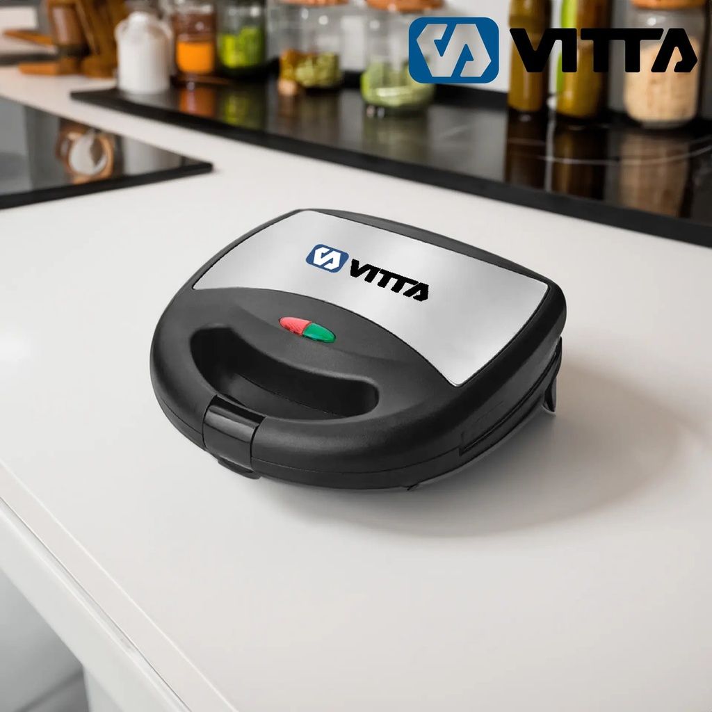 Sandwichera Waflera Grill Tostadora Electrica 3 En 1 Vitta Negro