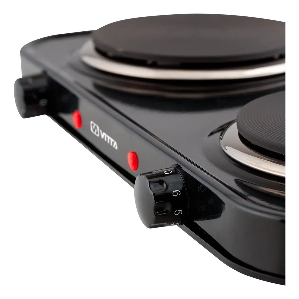 Anafe Electrico Doble Vitta Negro 220v Negro