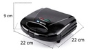 Sandwichera Negra Tostadora Antiadherente 700w Vitta Negro