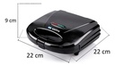 Sandwichera Negra Tostadora Antiadherente 700w Vitta Negro
