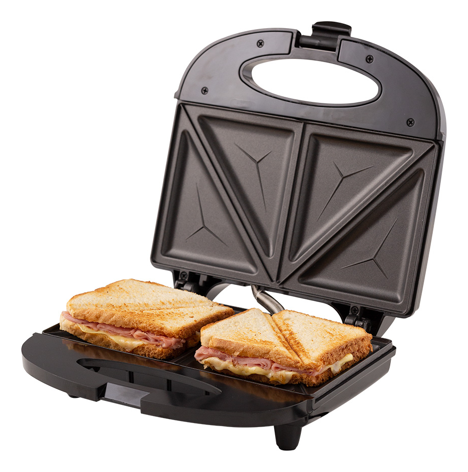 Sandwichera Negra Tostadora Antiadherente 700w Vitta Negro