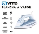Plancha A Vapor Vitta Base Antiadherente 2200w Con Rociador Celeste
