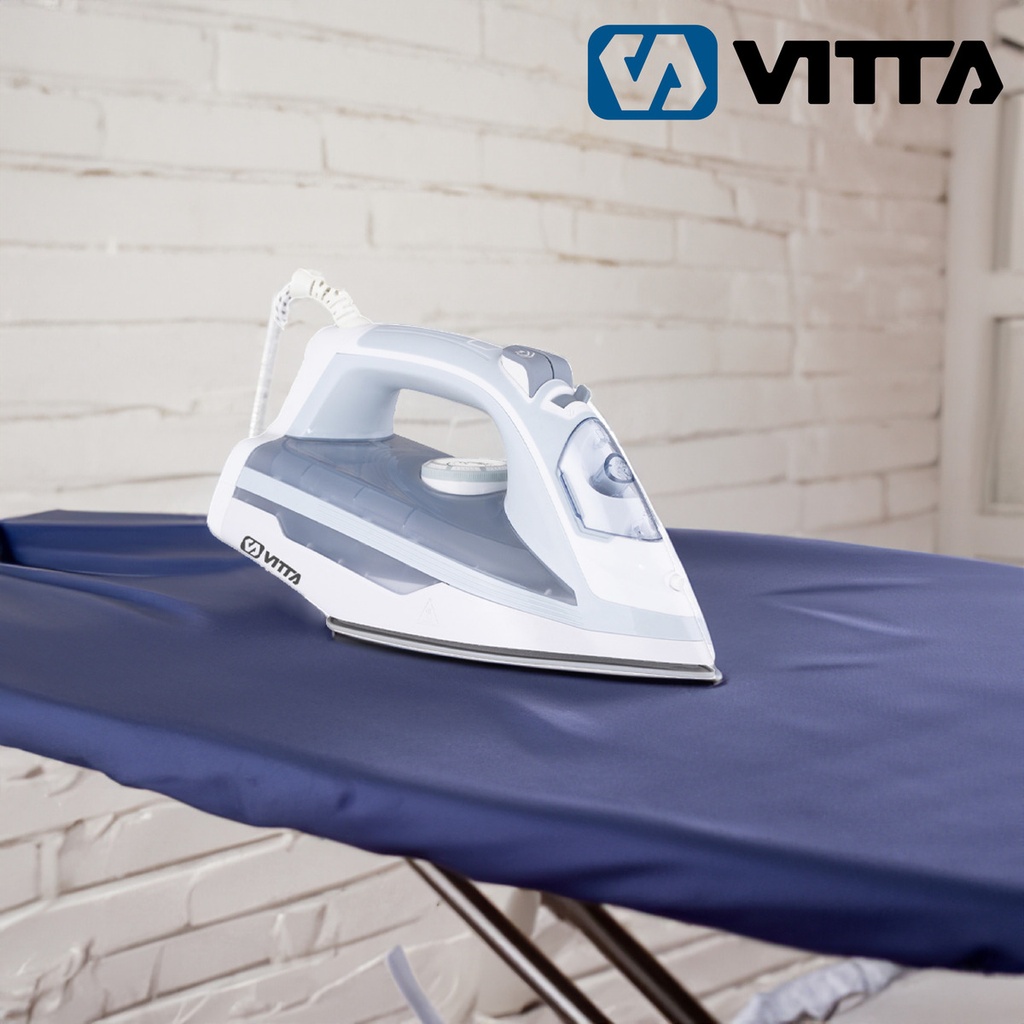 Plancha A Vapor Vitta Base Antiadherente 2200w Con Rociador Celeste