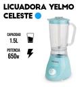 Licuadora Yelmo Lc-1009 1.5 L Con Jarra De Plástico - 220v - Celeste