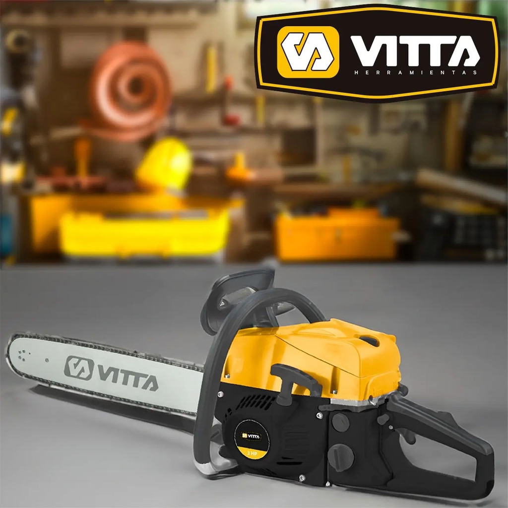 Motosierra Naftera Arranque Facil 52cc 20'' 3 Hp Vitta Amarillo