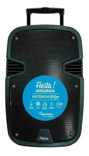 Parlante Harrison Kj-fluid - 12 Pulgadas Luces Led C/ Lector