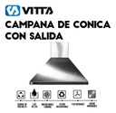 Campana Conica De Cocina Vitta - 60 Cm Acero Plateado