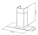 Campana Vitta Slim 3vel 90cm C/salida Acero Inoxidable Plateado