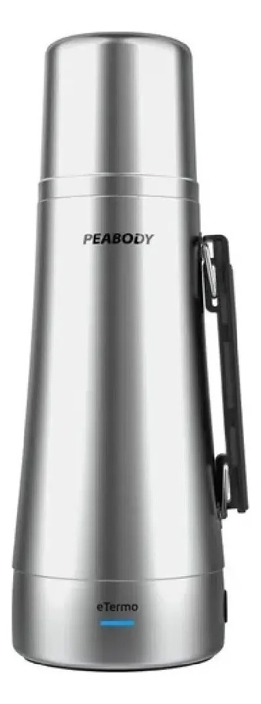 Termo Electrico Peabody Eta1001s A.inox 1l Mate Bombilla P1 Plateado Silver