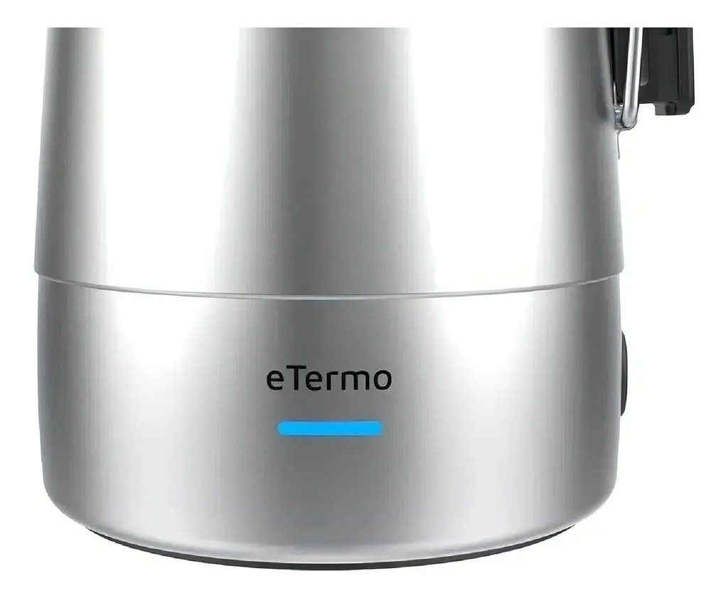 Termo Electrico Peabody Eta1001s A.inox 1l Mate Bombilla P1 Plateado Silver