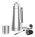 Termo Electrico Peabody Eta1001s A.inox 1l Mate Bombilla P1 Plateado Silver