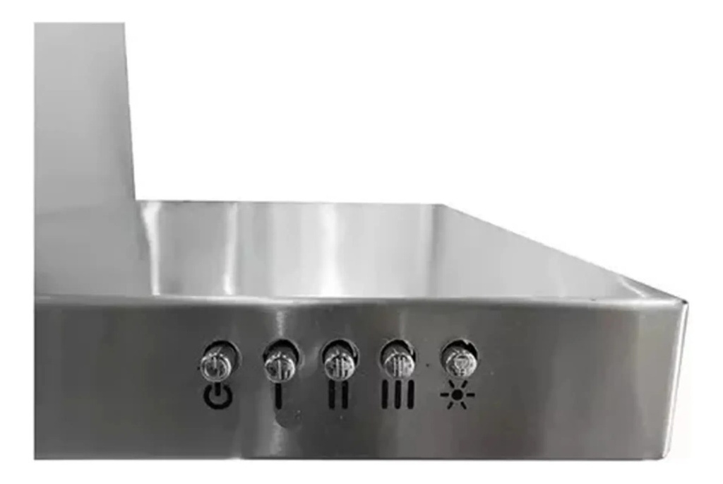 Campana Vitta Slim 3vel 90cm Sin Salida - Acero Inoxidable Plateado