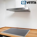 Campana Vitta Slim 3vel 90cm Sin Salida - Acero Inoxidable Plateado