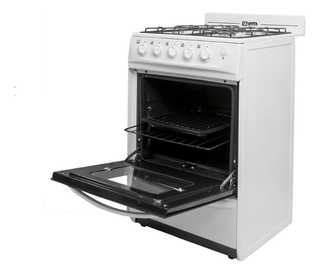 Cocina Vitta Bella Attuale 4 Hornallas - Multigas 52 Cm Plateado