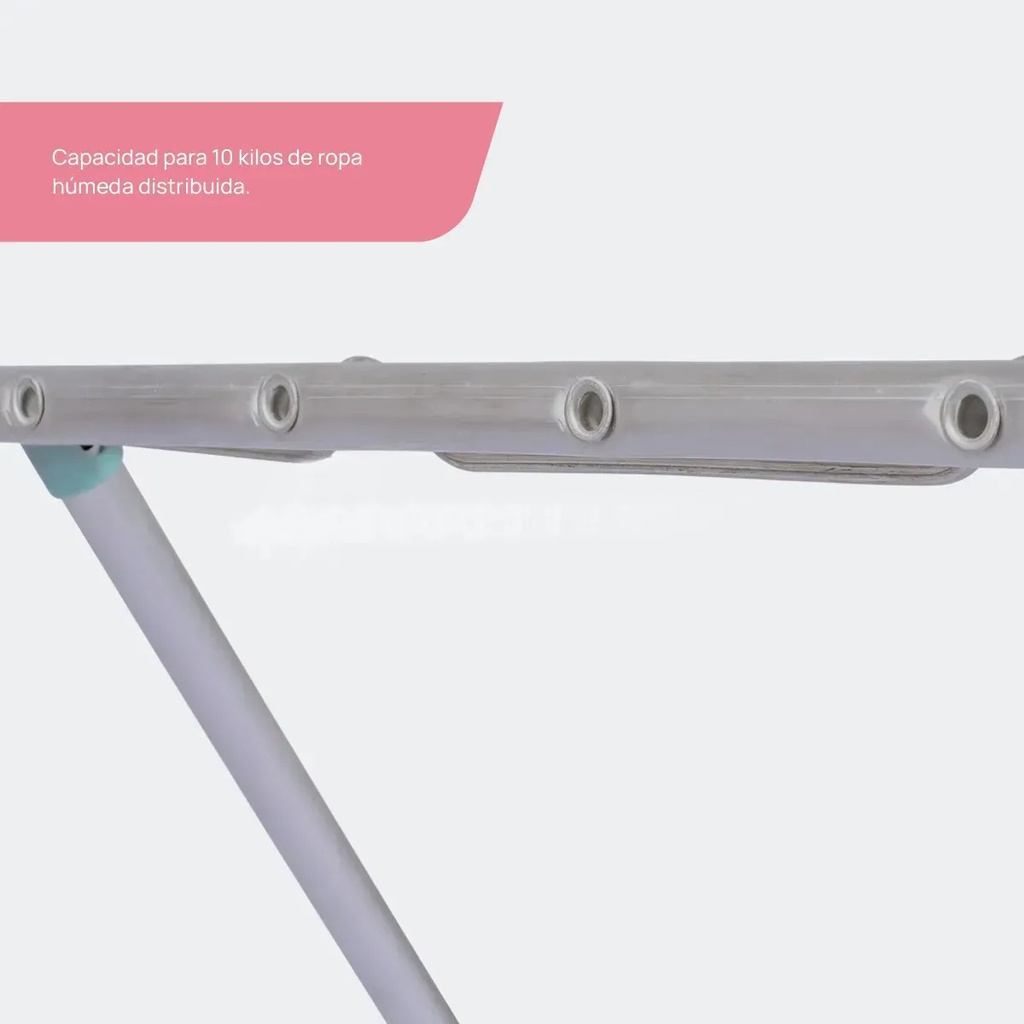 Tendedero De Piso Ropa Aluminio Slim Mor 6045 Color Aluminio Mor