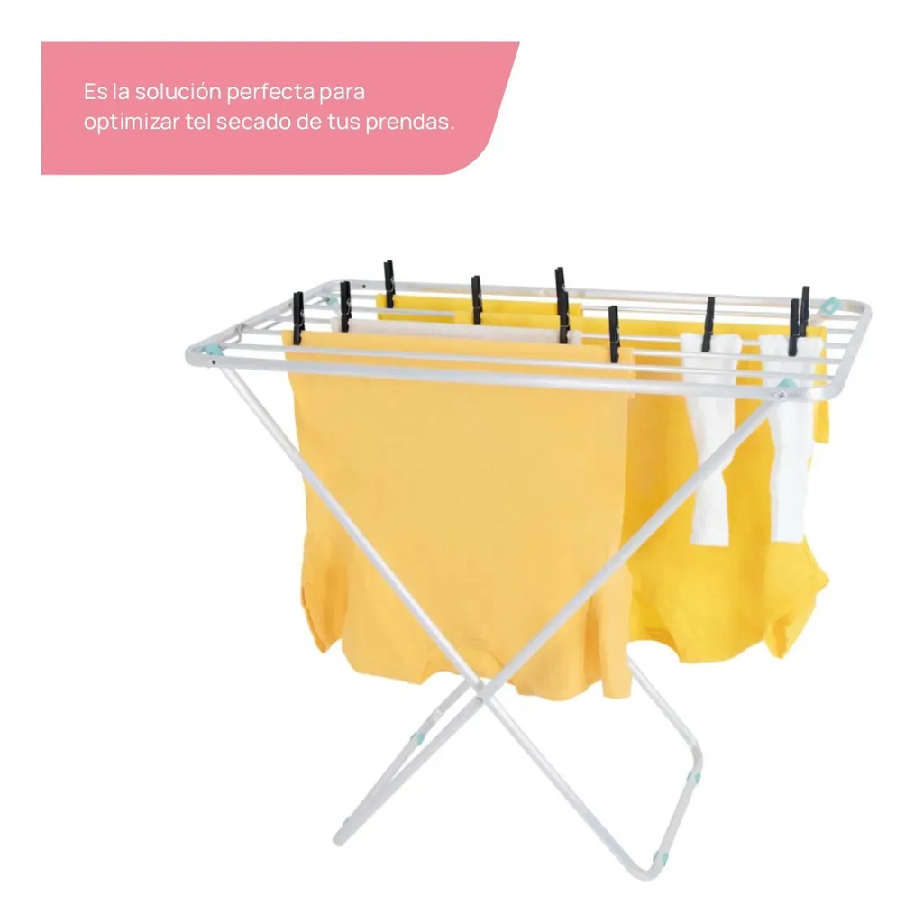 Tendedero De Piso Ropa Aluminio Slim Mor 6045 Color Aluminio Mor