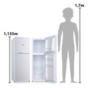 Heladera Con Freezer Telefunken Gris - 125l
