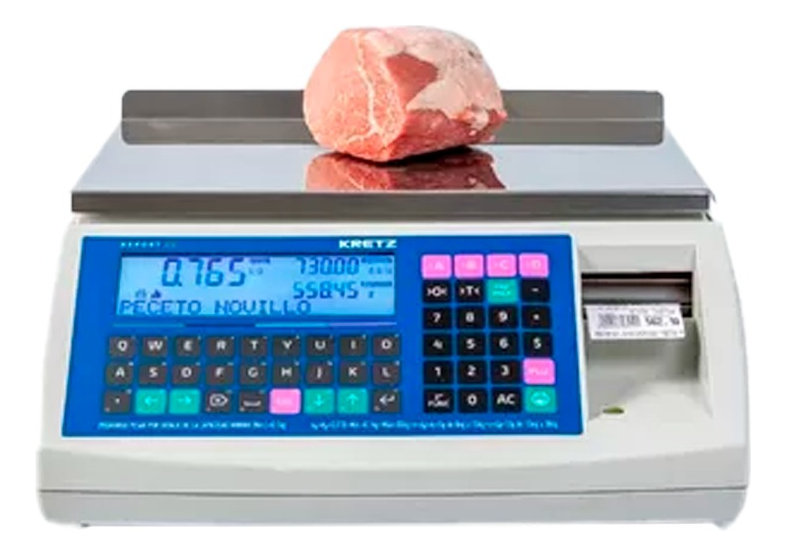 Balanza Electronica Kretz Report Lt 30kg Impresor Azul