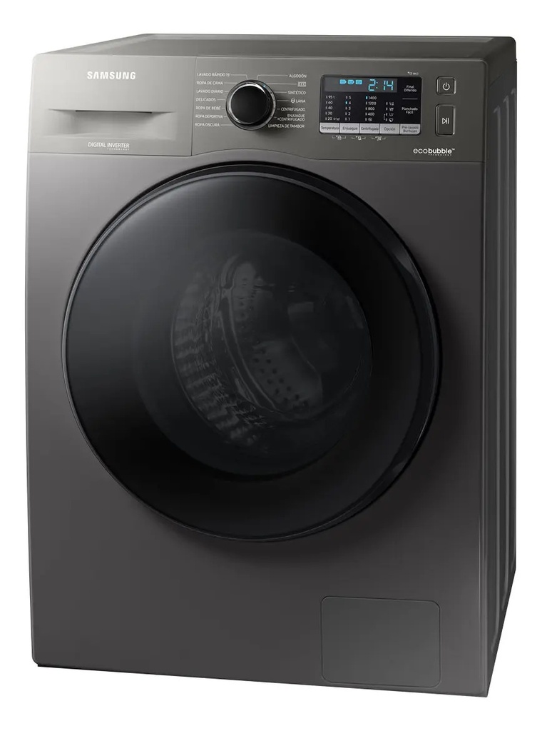 Lavarropas Automático Inverter Samsung Carga Frontal 9.5kg 1400rpm Silver Ww95aa046bxubg Gris
