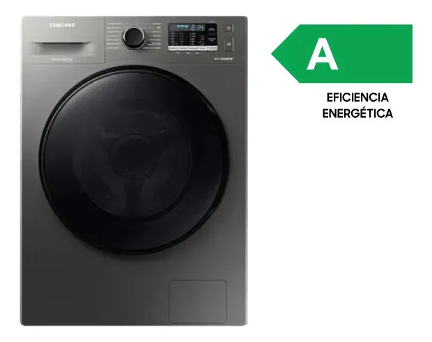 Lavarropas Automático Inverter Samsung Carga Frontal 9.5kg 1400rpm Silver Ww95aa046bxubg Gris