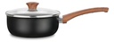Batería Cocina Cacerola Aluminio X 5 Pzas Cerámica Mta Color Negro