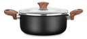 Batería Cocina Cacerola Aluminio X 5 Pzas Cerámica Mta Color Negro