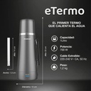 Termo Electrico Peabody Et1001d E-termo 1 Litro Mate Bombilla P1 Gris Oscuro